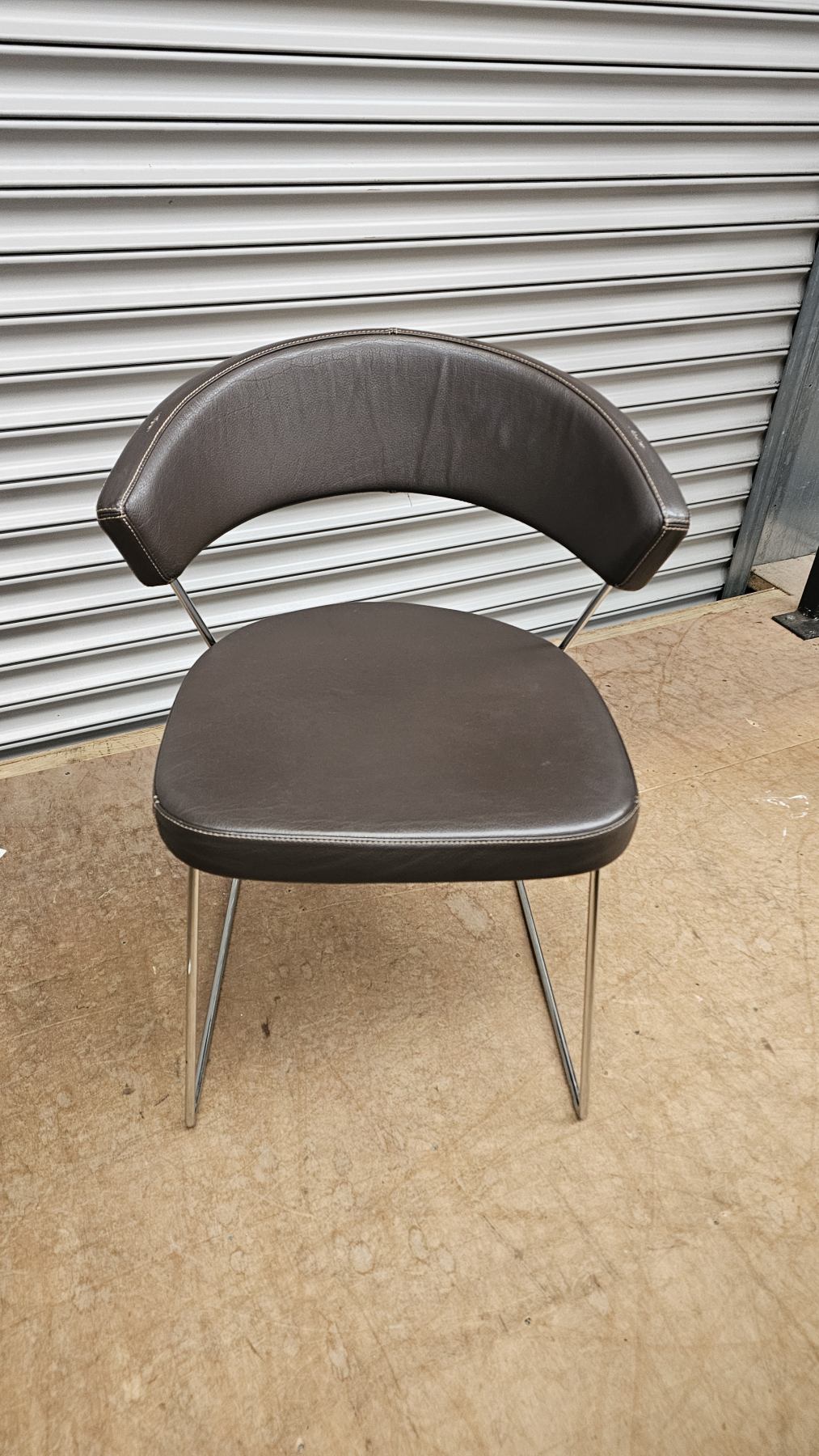 Calligaris New York chair brown leather