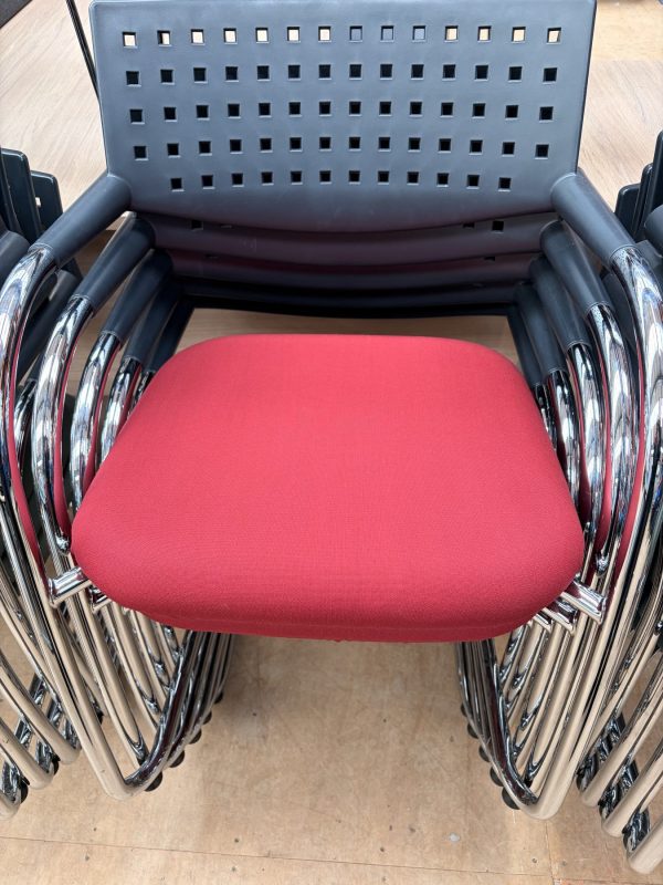 Red Stacking Vitra red stacking chair - Cornwall Office Furniture