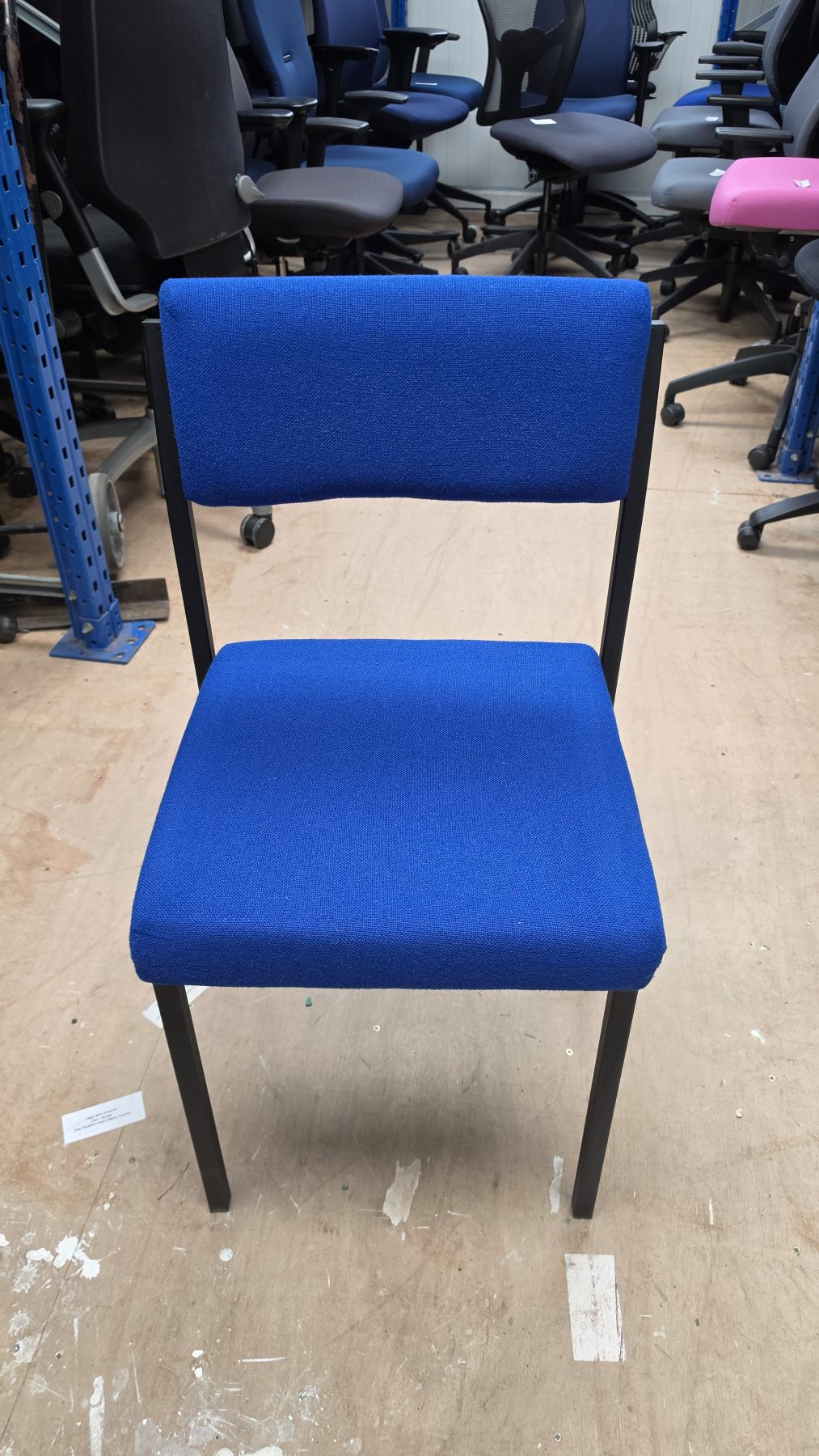 Blue stacking chair