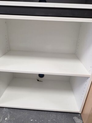 White bookcase 800h x 800w x 430d