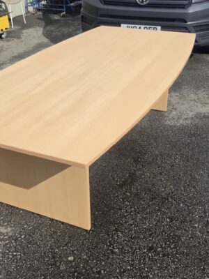 Light beech meeting table 2400mm x 1200mm