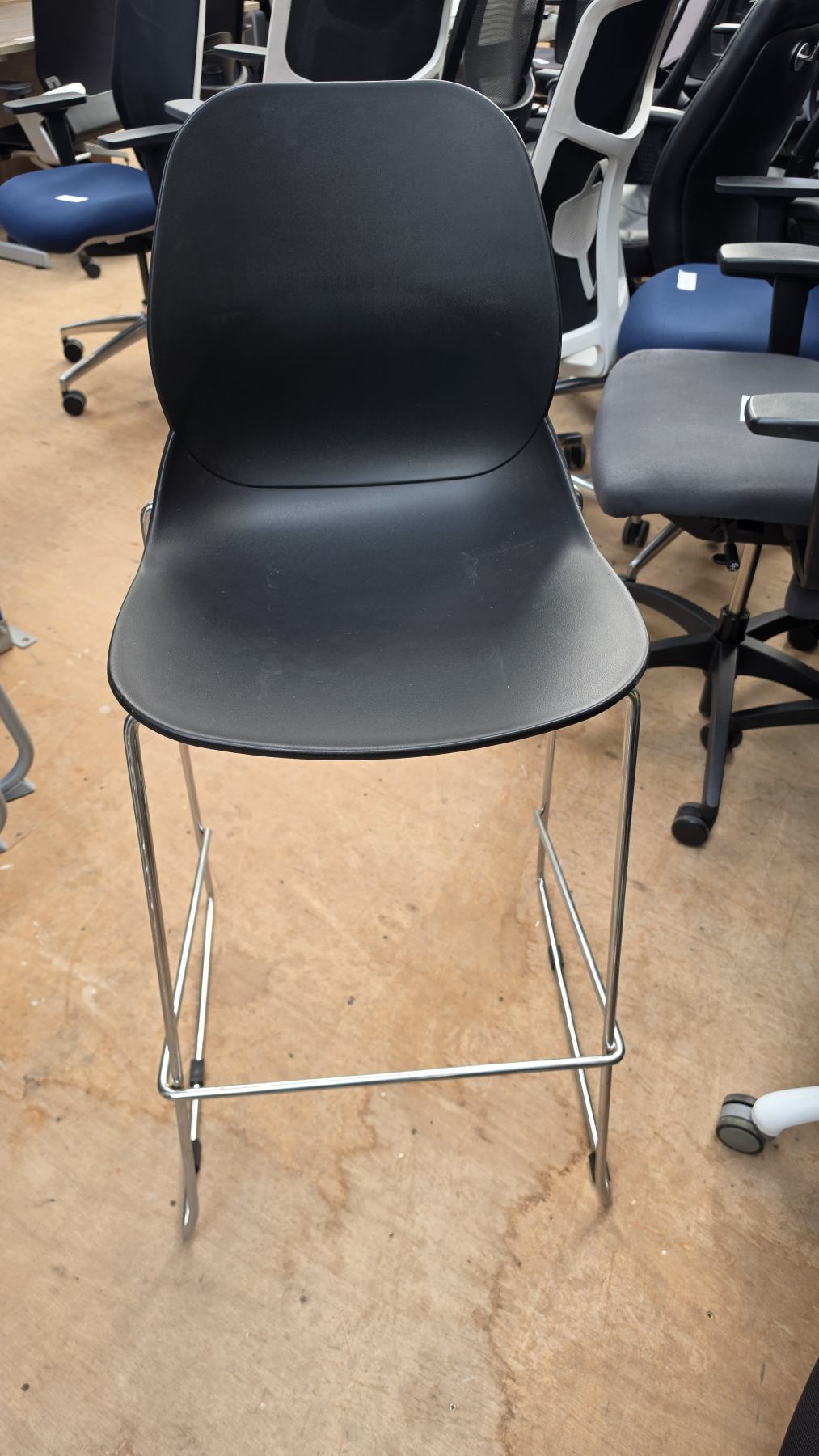 Black bar stool